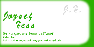 jozsef hess business card